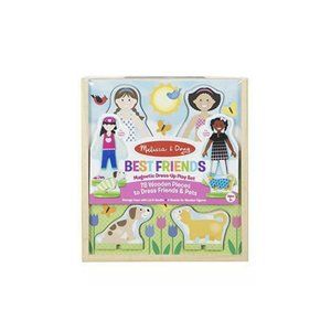 Melissa & Doug Best Friends Magnetic Dress-Up Wooden Dolls Pretend Play Set